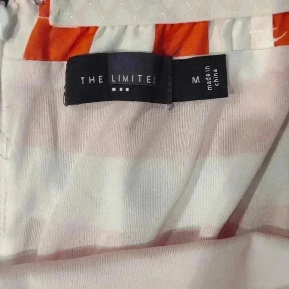 The Limited coral and white strapless dress size medium - Picture 3 of 5